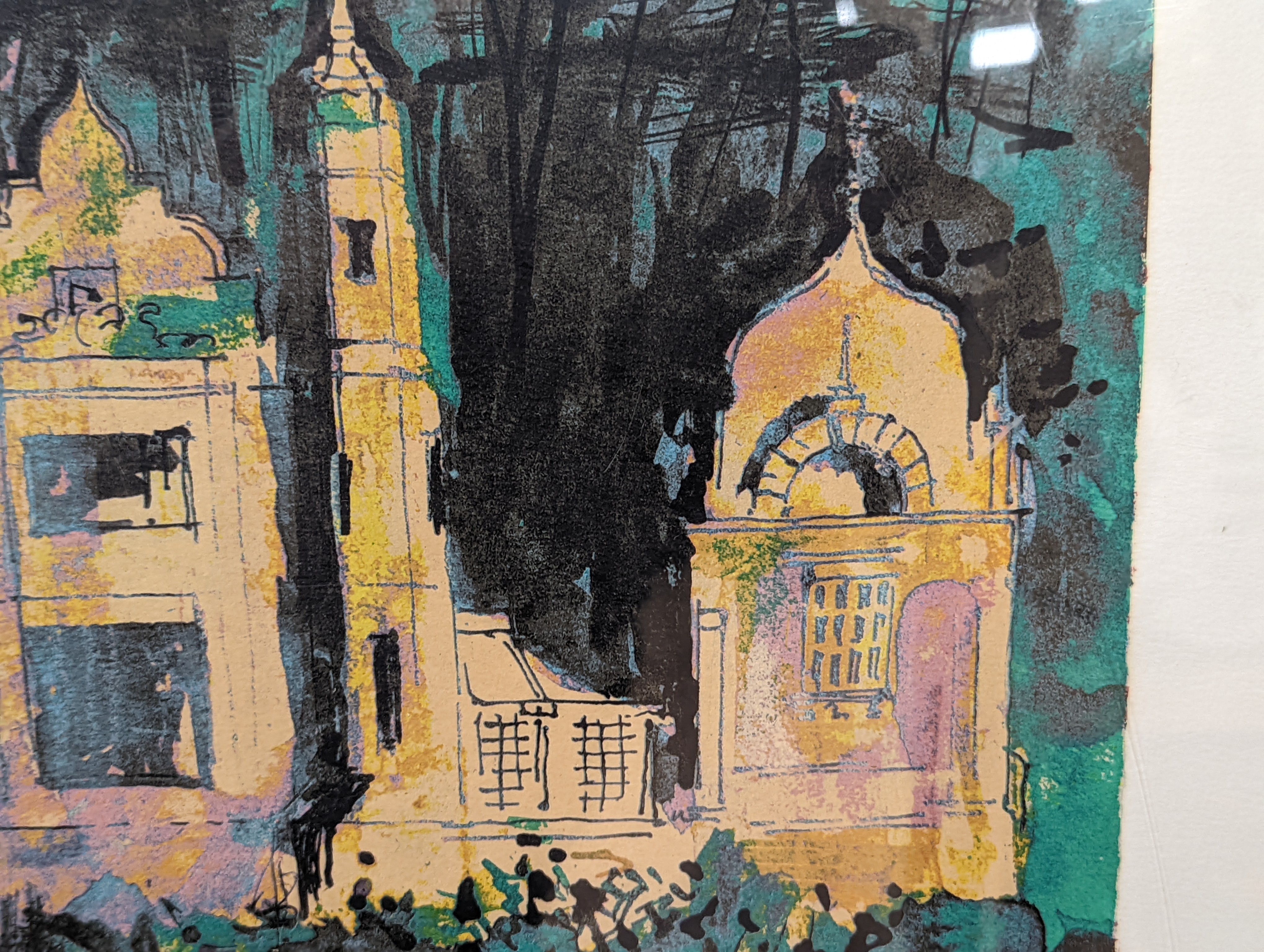 John Piper (1903-1992), screenprint, 'Harlaxton Manor' 1977, signed in pencil, 8/100, 57 x 78cm